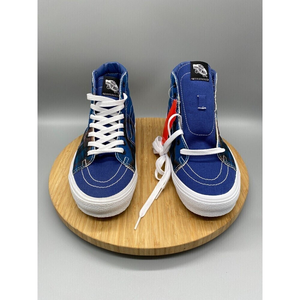 Vans Shoes Mens 9 Womens 10.5 Blue Sk8-Hi Bolt Fire Sneakers High Top Hiking - Picture 7 of 12